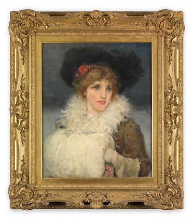 Femme, mi-longueur - George Henry Boughton