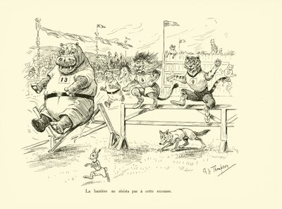La barriere ne resista pas a cette secousse (litho) - George Henry Thompson