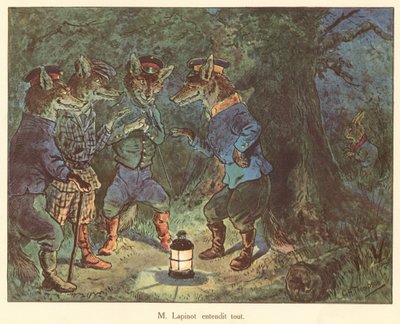 M Lapinot entendit tout (colour litho) - George Henry Thompson