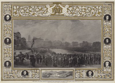 Sa Majesté la Reine distribuant des médailles aux héros de Crimée sur la parade des Horse Guards, 21 mai 1855 - George Housman Thomas