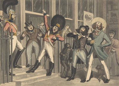 Les Moustaches Rivales, ca. 1824. Créateurs : George Hunt, Theodore Lane - George Hunt, Theodore Lane
