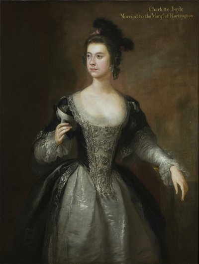 Portrait de Lady Charlotte Boyle, Baronne Clifford et Marquise de Hartington - George Knapton