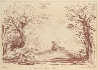 Sans titre : Paysage avec figures - George Knapton
