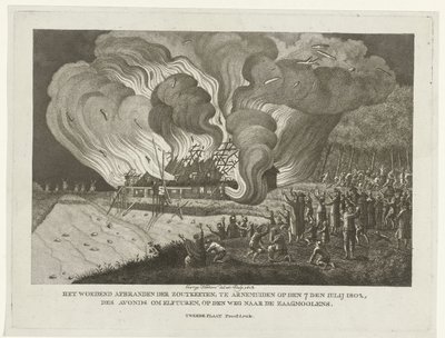 Incendie des salines à Arnemuiden, 7 juillet 1802 - George Kockers