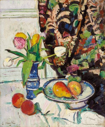 Nature morte avec tulipes et fruits - George Leslie Hunter