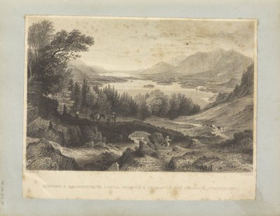 Lacs Derwent et Bassenthwaite, - Keswick et Skiddaw au loin, Cumberland - George Pickering