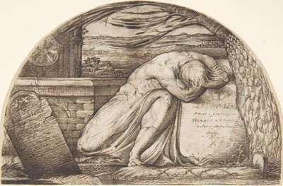 Une figure pleurant sur une tombe - George Richmond