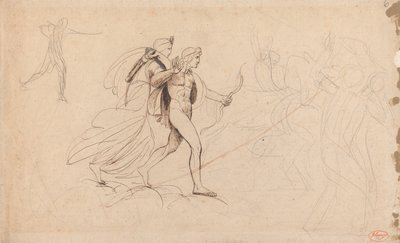 Apollo et Diana pour "La destruction des enfants de Niobé". - George Romney