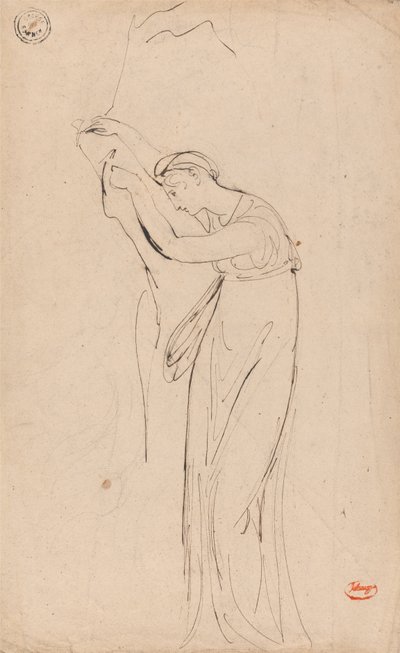 Femme captive ou déprimée : Peut-être Andromaque - George Romney
