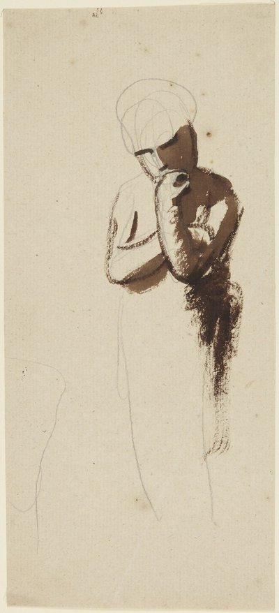 Enfant portant la main au menton - George Romney
