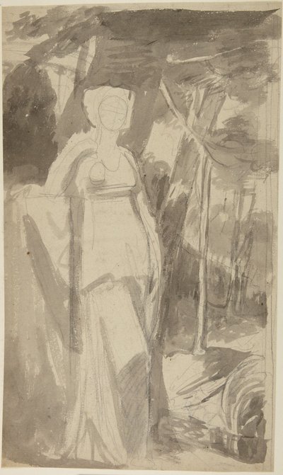 Étude de portrait de Mlle Francis Woodley - George Romney
