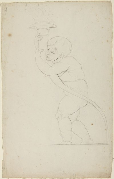 Putto tenant une torche - George Romney