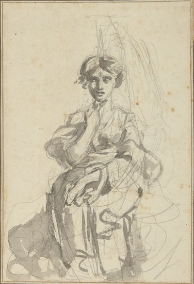 Figure féminine assise - George Romney