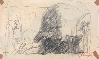 Esquisse de la scène Howard - George Romney