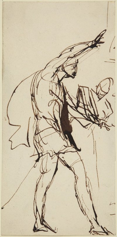Esquisse du personnage de Macbeth dans la scène du banquet de *Macbeth* - George Romney