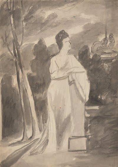 Femme à une colonne - George Romney