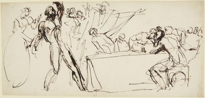 Étude du fantôme de Banquo dans la scène du banquet de *Macbeth* - George Romney