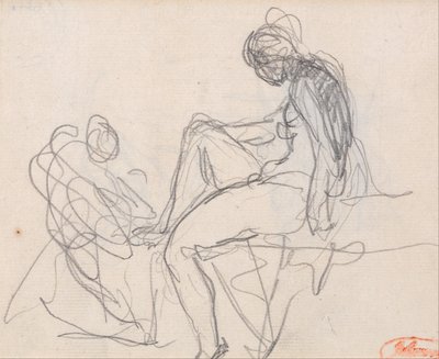 Deux figures : Probablement pour le bain de Diane - George Romney
