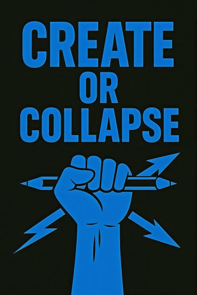 CREATE OR COLLAPSE, 2025 (acrylique sur toile) - George Rosaly