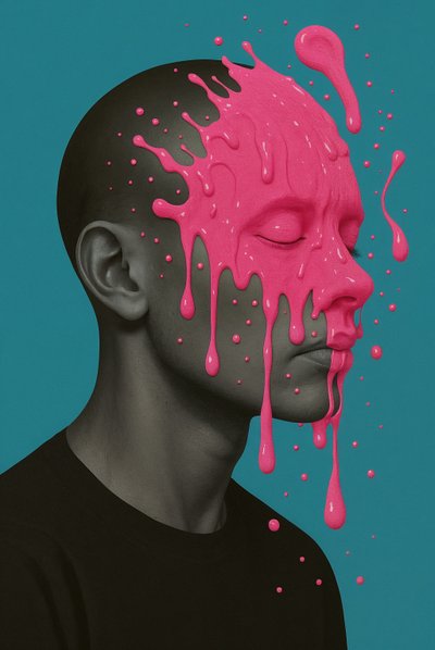 Glossed Over, 2025 (acrylique sur toile) - George Rosaly