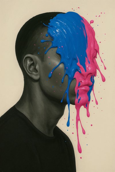Fréquence partagée, 2025 (acrylique sur toile) - George Rosaly