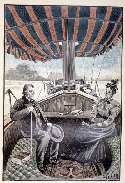 À bord de leur yacht à vapeur (page 384) dans « Le Testament d