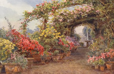 Jardins italiens : Une terrasse florentine - George Samuel Elgood