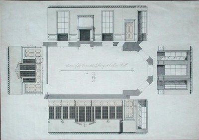 Section de la bibliothèque prévue à Cobham Hall, Kent - George Shakespeare