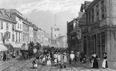 Jour de marché à Dartford, Kent, gravé par Henry Adlard, vers 1830 - George Shepherd