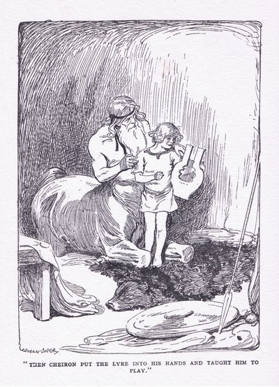 Le Cheiron lui a mis la lyre dans les mains et l
