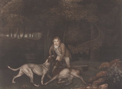 [Freeman, Gardien du Comte de Clarendon, avec un chien et une biche blessée] : réédité après la mort de Stubbs sous le titre : Mort de la biche - George Stubbs