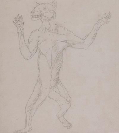 Corps de tigre, debout en posture humaine - George Stubbs