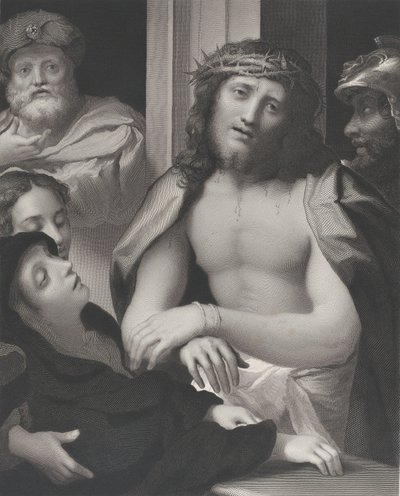 Ecce Homo, avec Ponce Pilate derrière lui à gauche, la Vierge s