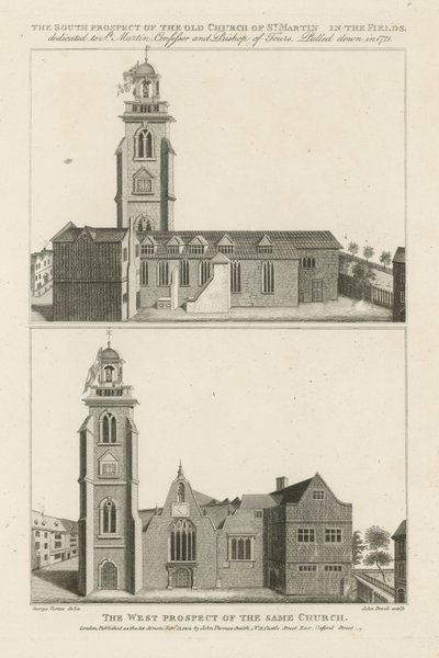 Deux perspectives de Saint-Martin-in-the-Fields - George Vertue