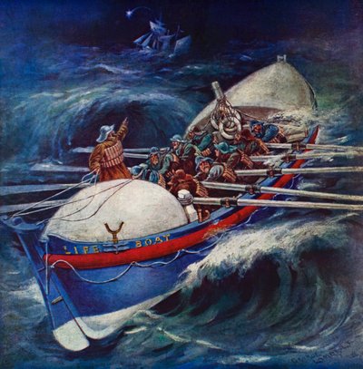 Canot de sauvetage tentant un sauvetage - George Washington Lambert