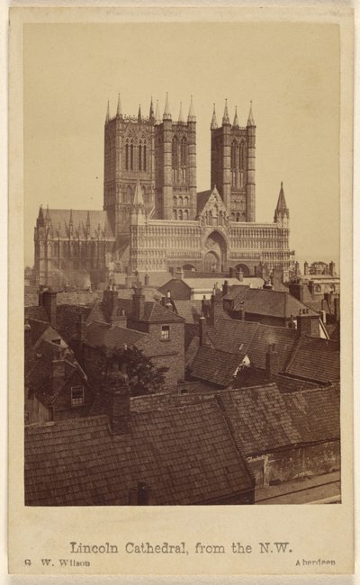 Cathédrale de Lincoln, vue du nord-ouest - George Washington Wilson