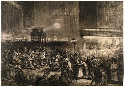 Soirée électorale à Times Square - George Wesley Bellows