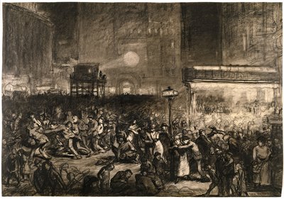 Nuit électorale à Times Square - George Wesley Bellows