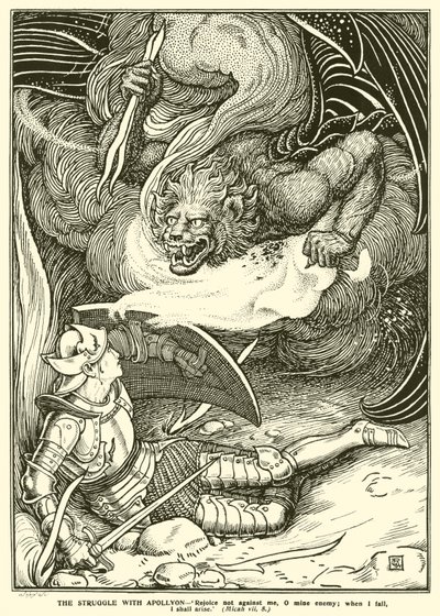 La Lutte avec Apollyon - George Woolliscroft Rhead