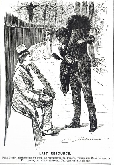 Caricature représentant un ramoneur et ses brosses - George du Maurier