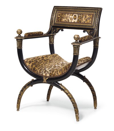 Fauteuil curule Directory, c.1795 - Georges (attr. to) Jacob