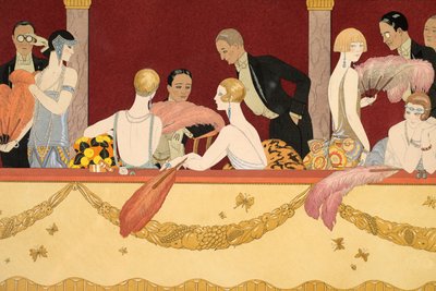 Éventails, gravé par H. Reidel - Georges Barbier