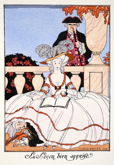 La leçon bien apprise - Georges Barbier