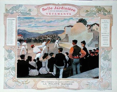Pelote basque, illustration pour septembre d