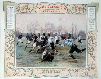 Rugby, illustration pour février d
