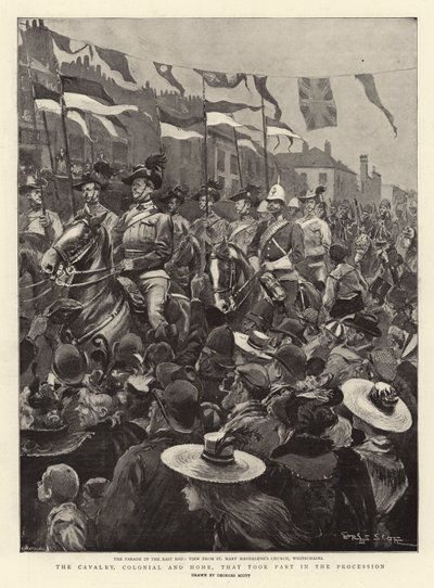 La Cavalerie, coloniale et nationale, qui a participé au défilé - Georges Bertin Scott