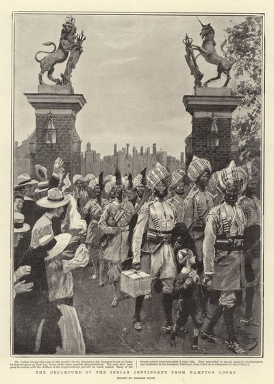 Le départ du contingent indien de Hampton Court - Georges Bertin Scott