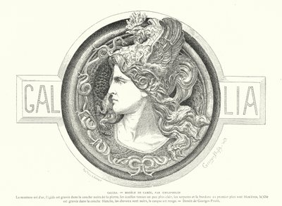 Gallia, design pour un camée par le sculpteur français Emile Soldi - Georges Ernest Profit