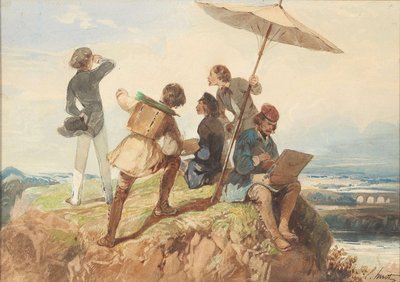 Peintres en plein air - Georges Eugène Huot