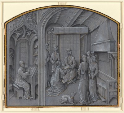 Scribe écrivant et l